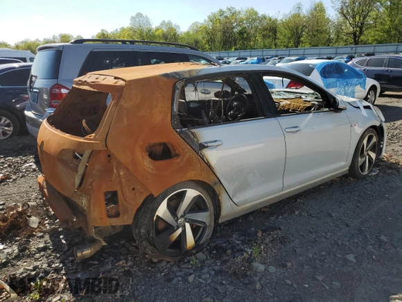 2019 Volkswagen Golf GTI S with VIN 3VW5T7AU7KM027037, listed as a Copart auction lot 60808721 with 0 mi miles. Bid and sale history available at carsss.com. Image 4.