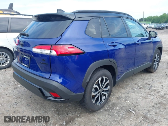 2024 Toyota Corolla Cross Hybrid S with VIN 7MUFBABG2RV042934, listed as a IAAI auction lot 42098911 with 7,613 mi miles and . Bid and sale history available at DreamBid. Image 4.