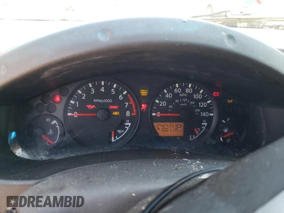 2007 Nissan Frontier SE with VIN 1N6AD06U57C461915, listed as a Copart auction lot 46215865 with 242,435 mi miles and Salvage title. Bid and sale history available at DreamBid. Image 9.
