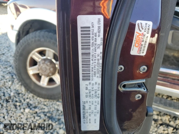 2012 Ram 2500 Laramie with VIN 3C6UD5FLXCG281400, listed as a Copart auction lot 87224734 with 110,346 mi miles and Salvage Title. Bid and sale history available at carsss.com. Image 12.