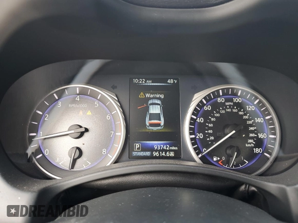 2017 Infiniti Q60 Premium with VIN JN1CV7EK5HM110860, listed as a Copart auction lot 47851095 with 93,742 mi miles and Salvage title. Bid and sale history available at DreamBid. Image 9.