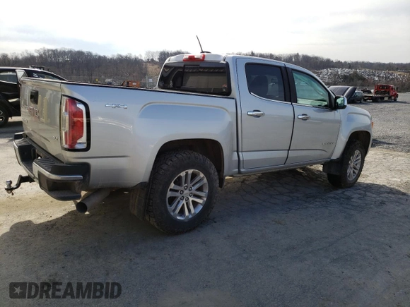 2017 GMC Canyon 4WD SLT with VIN 1GTP6DE13H1176973, listed as a Copart auction lot 46206954 with 99,050 mi miles and Salvage Title. Bid and sale history available at carsss.com. Image 3.