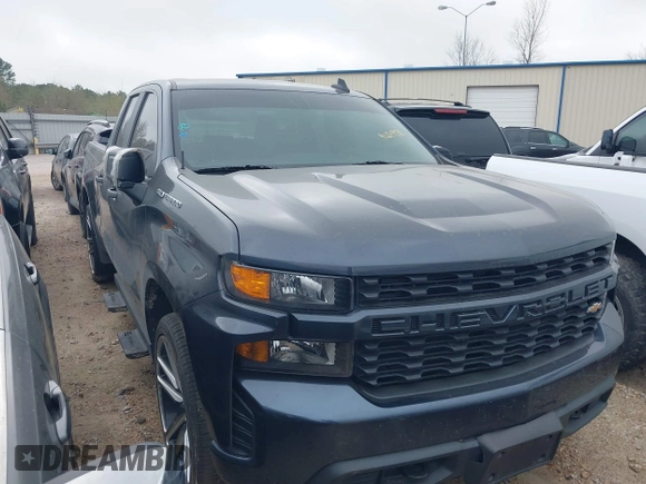 2020 Chevrolet Silverado 1500 Custom with VIN 1GCRWBEK7LZ195137, listed as a IAAI auction lot 41654932 with 54,420 mi miles. Bid and sale history available at carsss.com. Image 1.