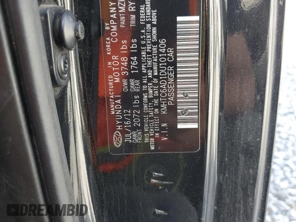 2013 Hyundai Veloster w/Gray Int z VIN KMHTC6AD1DU101406, wystawiony jako Copart lot #55087095 z przebiegiem 115 373 mil mil oraz Szkoda całkowita • Salvage title. Historia ofert i sprzedaży dostępna na DreamBid. Obrazek 13.