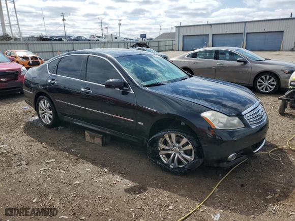 2008 Infiniti M35 with VIN JNKAY01F28M656400, listed as a Copart auction lot 51229145 with 215,088 mi miles and Salvage Title. Bid and sale history available at carsss.com. Image 4.