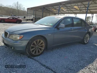 2007 BMW 7 Series 750Li with VIN WBAHN835X7DT77185, listed as a Copart auction lot 47292295 with 166,261 mi miles and Salvage Title. Bid and sale history available at carsss.com. Image 1.