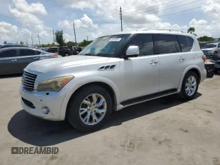 2011 Infiniti QX56 7-passenger with VIN JN8AZ2NF9B9503838, listed as a Copart auction lot 63942085 with 236,614 mi miles and Clean title. Bid and sale history available at DreamBid. Image 1.