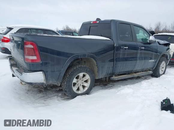 2019 Ram 1500 Laramie with VIN 1C6SRFDT3KN556578, listed as a IAAI auction lot 41444514 with 91,365 mi miles. Bid and sale history available at carsss.com. Image 4.