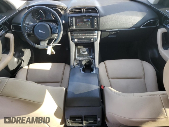 2017 Jaguar F-Pace 35t Premium with VIN SADCJ2BVXHA090332, listed as a Copart auction lot 55671435 with 92,443 mi miles and Salvage Title. Bid and sale history available at DreamBid. Image 8.