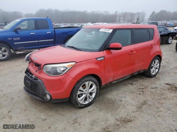 2016 Kia Soul + with VIN KNDJP3A54G7821048, listed as a Copart auction lot 44168495 with 125,700 mi miles and Clean Title. Bid and sale history available at carsss.com. Image 1.
