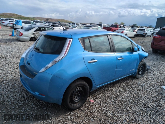 2013 Nissan LEAF S with VIN 1N4AZ0CP0DC422377, listed as a Copart auction lot 53455115 with 0 mi miles and Clean Title. Bid and sale history available at carsss.com. Image 3.