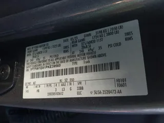 2023 Ford F-150 XL with VIN 1FTFW1E81PKE39560, listed as a IAAI auction lot 41202267 with 20,383 mi miles. Bid and sale history available at carsss.com. Image 9.