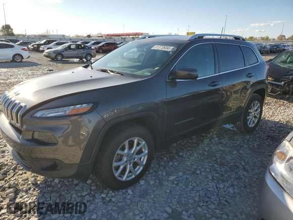 2018 Jeep Cherokee Latitude Plus with VIN 1C4PJMLXXJD517893, listed as a Copart auction lot 81373934 with 49,747 mi miles and Salvage Title. Bid and sale history available at DreamBid. Image 1.