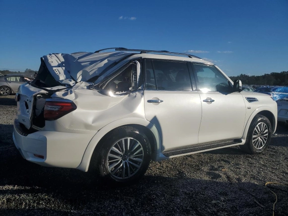 2022 Nissan Armada SL with VIN JN8AY2BBXN9815420, listed as a Copart auction lot 74848824 with 23,963 mi miles and Salvage Title. Bid and sale history available at carsss.com. Image 3.