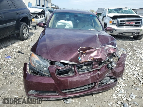 2007 BMW 3 Series 328i with VIN WBAVA37527NL15737, listed as a Copart auction lot 52809515 with Not provided miles and Salvage title. Bid and sale history available at DreamBid. Image 5.