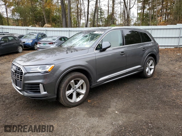 2020 Audi Q7 Premium with VIN WA1AXAF71LD001742, listed as a Copart auction lot 71186783 with 45,838 mi miles. Bid and sale history available at carsss.com. Image 1.