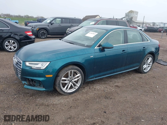 2017 Audi A4 with VIN WAUENBF41HA063494, listed as a IAAI auction lot 41965803 with 61,926 mi miles and . Bid and sale history available at DreamBid. Image 2.