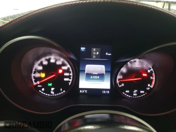 2017 Mercedes-Benz C 43 AMG with VIN WDDWJ6EB4HF451855, listed as a Copart auction lot 41339505 with 61,024 mi miles and Salvage Title. Bid and sale history available at carsss.com. Image 9.