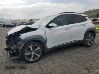 2019 Hyundai Kona Ultimate with VIN KM8K53A50KU218243, listed as a Copart auction lot 50928885 with 80,666 mi miles and Salvage Title. Bid and sale history available at carsss.com. Image 1.