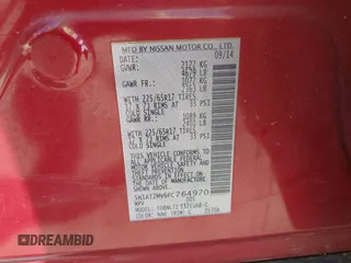 2015 Nissan Rogue SV z VIN 5N1AT2MV6FC764970, wystawiony jako IAAI lot #42093076 z przebiegiem 110 811 mil mil oraz . Historia ofert i sprzedaży dostępna na DreamBid. Obrazek 9.