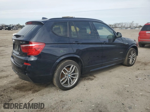 2017 BMW X3 xDrive35i with VIN 5UXWX7C58H0S18350, listed as a Copart auction lot 45501575 with 86,262 mi miles and Salvage Title. Bid and sale history available at DreamBid. Image 3.