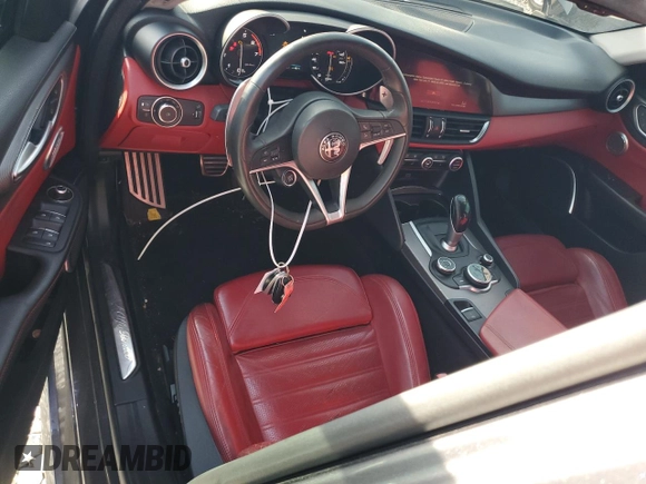2018 Alfa Romeo Giulia Ti Sport with VIN ZARFAECN2J7597825, listed as a Copart auction lot 64125035 with 92,565 mi miles and Clean title. Bid and sale history available at DreamBid. Image 8.