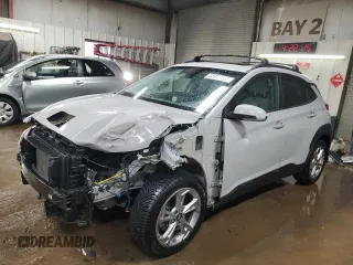 2023 Hyundai Kona SEL with VIN KM8K3CAB5PU946983, listed as a Copart auction lot 52311165 with 27,141 mi miles and Salvage Title. Bid and sale history available at DreamBid. Image 1.