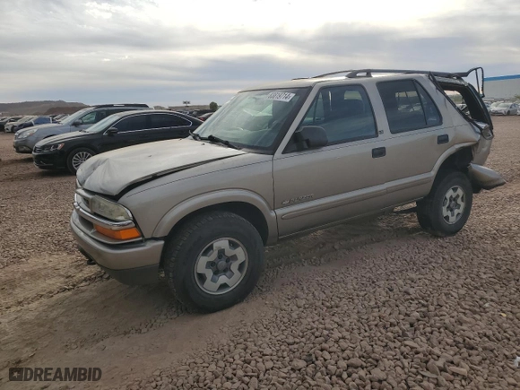 2003 Chevrolet Blazer LS with VIN 1GNDT13X73K112544, listed as a Copart auction lot 83819714 with 96,738 mi miles and Salvage Title. Bid and sale history available at carsss.com. Image 1.