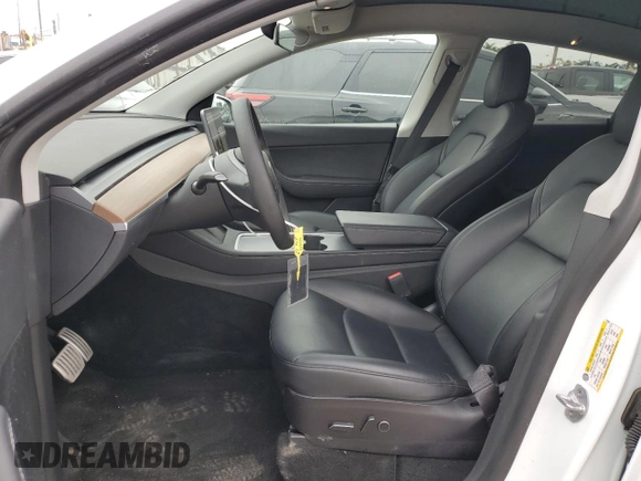 2022 Tesla Model Y Performance with VIN 7SAYGDEF1NF410241, listed as a Copart auction lot 55359505 with 42,652 mi miles and Salvage Title. Bid and sale history available at DreamBid. Image 7.