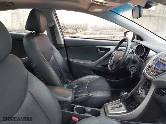 2013 Hyundai Elantra GLS PZEV with VIN KMHDH4AE7DU728890, listed as a IAAI auction lot 40365489 with 230,693 mi miles. Bid and sale history available at carsss.com. Image 5.