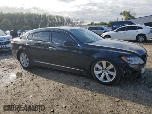 2008 Lexus LS 600h L with VIN JTHDU46F785001846, listed as a Copart auction lot 48389745 with 204,608 mi miles and Salvage title. Bid and sale history available at DreamBid. Image 4.
