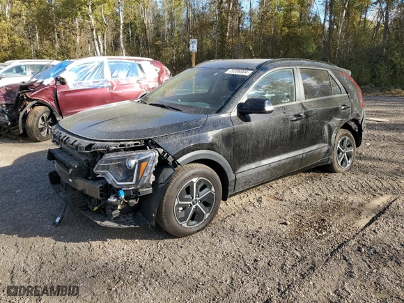 2023 Kia Niro EX with VIN KNDCR3LE9P5078141, listed as a Copart auction lot 75206804 with 12,199 mi miles and Clean Title. Bid and sale history available at carsss.com. Image 1.