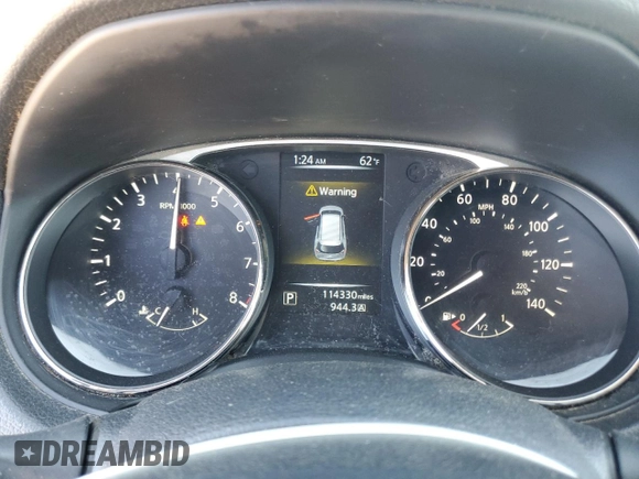 2016 Nissan Rogue SV with VIN KNMAT2MV8GP643775, listed as a Copart auction lot 47110385 with 114,330 mi miles and Salvage Title. Bid and sale history available at carsss.com. Image 9.