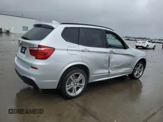 2013 BMW X3 xDrive35i with VIN 5UXWX7C54DL977845, listed as a Copart auction lot 48598485 with 24,753 mi miles and Salvage Title. Bid and sale history available at DreamBid. Image 3.