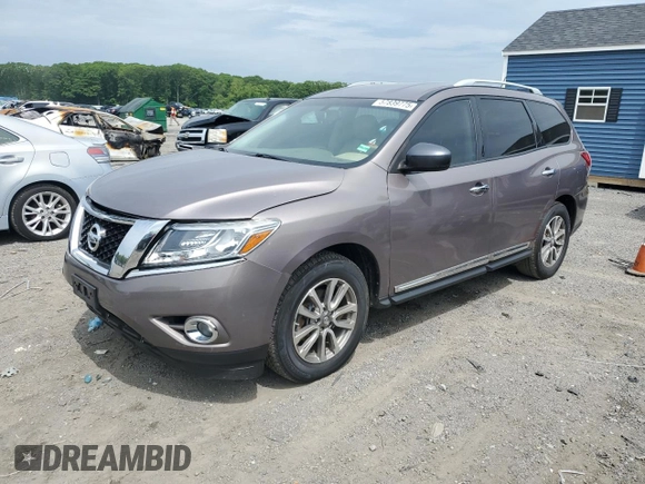 2014 Nissan Pathfinder SL with VIN 5N1AR2MM5EC650723, listed as a Copart auction lot 57839775 with 148,951 mi miles and Clean title. Bid and sale history available at DreamBid. Image 1.