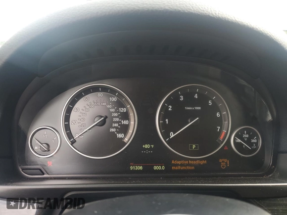 2014 BMW 5 Series 528i xDrive with VIN WBA5A7C52ED616475, listed as a Copart auction lot 64597745 with 91,306 mi miles and Salvage title. Bid and sale history available at DreamBid. Image 9.