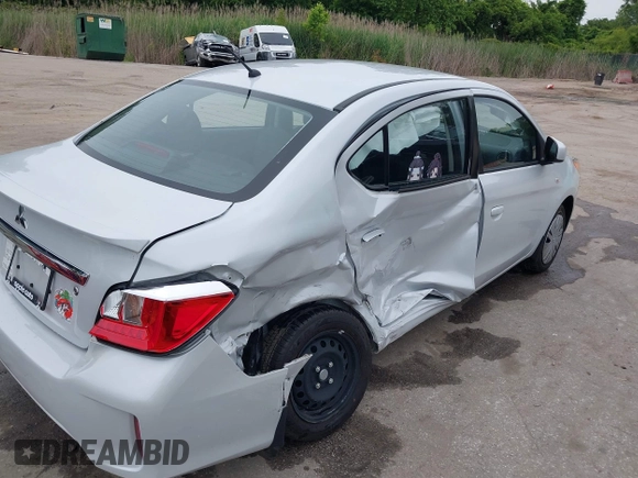 2024 Mitsubishi Mirage ES with VIN ML32FUFJ9RHF09183, listed as a IAAI auction lot 42383723 with 480 mi miles and . Bid and sale history available at DreamBid. Image 6.