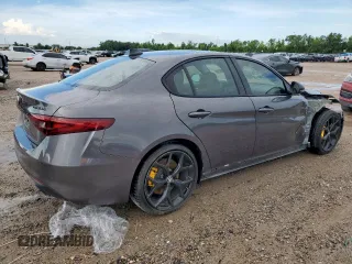 2020 Alfa Romeo Giulia Ti with VIN ZARFAMBNXL7637986, listed as a Copart auction lot 59406215 with 46,350 mi miles and Salvage title. Bid and sale history available at DreamBid. Image 3.