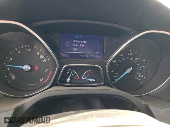 2013 Ford Focus SE with VIN 1FADP3K25DL117032, listed as a Copart auction lot 53488465 with 76,288 mi miles and Salvage Title. Bid and sale history available at carsss.com. Image 9.