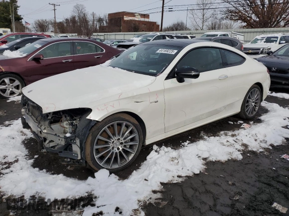 2018 Mercedes-Benz C 43 AMG with VIN WDDWJ6EB8JF671795, listed as a Copart auction lot 44169225 with 114,093 mi miles and Clean Title. Bid and sale history available at DreamBid. Image 1.