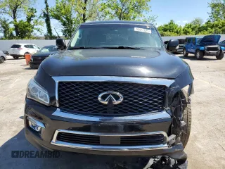 2017 Infiniti QX80 with VIN JN8AZ2NEXH9151613, listed as a Copart auction lot 55811025 with 286,125 mi miles and Salvage title. Bid and sale history available at DreamBid. Image 5.
