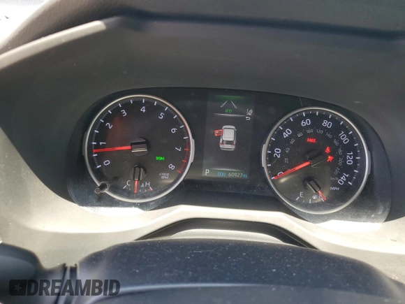 2019 Toyota RAV4 XLE with VIN JTMW1RFV3KD038428, listed as a Copart auction lot 53186505 with 60,927 mi miles and Salvage Title. Bid and sale history available at carsss.com. Image 9.
