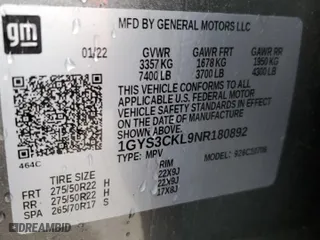 2022 Cadillac Escalade Premium Luxury with VIN 1GYS3CKL9NR180892, listed as a Copart auction lot 42823935 with 67,540 mi miles and Clean Title. Bid and sale history available at carsss.com. Image 13.