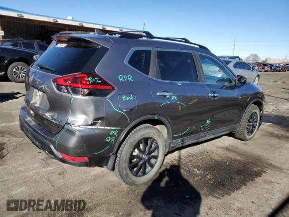 2018 Nissan Rogue SV with VIN 5N1AT2MV1JC804414, listed as a Copart auction lot 47134585 with 69,364 mi miles and Salvage Title. Bid and sale history available at carsss.com. Image 3.