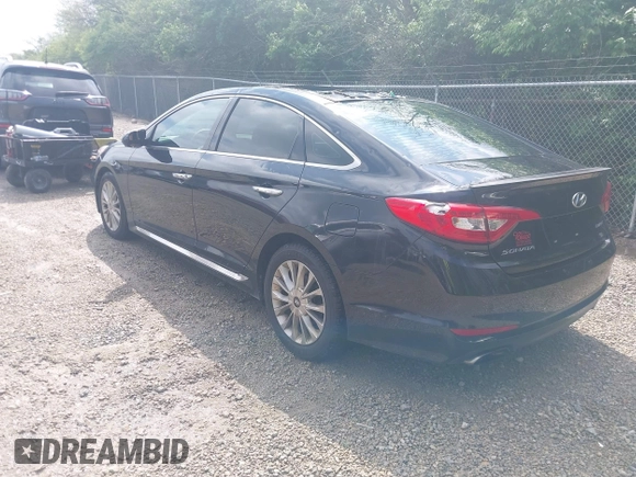2015 Hyundai Sonata Limited with VIN 5NPE34AF4FH092443, listed as a IAAI auction lot 42166053 with 139,963 mi miles and . Bid and sale history available at carsss.com. Image 3.