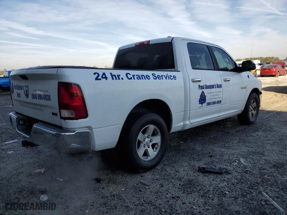 2010 Dodge Ram 1500 SLT with VIN 1D7RB1CP3AS180084, listed as a Copart auction lot 43014735 with 193,567 mi miles and Salvage Title. Bid and sale history available at carsss.com. Image 3.
