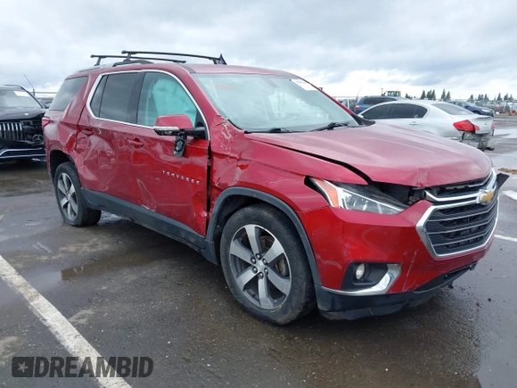 2018 Chevrolet Traverse LT Leather with VIN 1GNEVHKWXJJ186348, listed as a IAAI auction lot 41809269 with 134,861 mi miles. Bid and sale history available at carsss.com. Image 1.