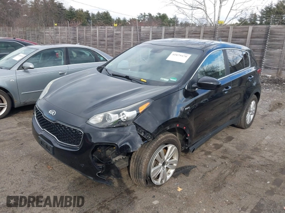 2017 Kia Sportage LX with VIN KNDPMCAC8H7186497, listed as a IAAI auction lot 41879470 with 147,190 mi miles and . Bid and sale history available at carsss.com. Image 2.