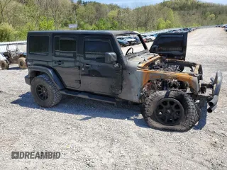 2017 Jeep Wrangler Unlimited Sahara with VIN 1C4BJWEG7HL513156, listed as a Copart auction lot 54122795 with Not provided miles and Salvage title. Bid and sale history available at DreamBid. Image 4.