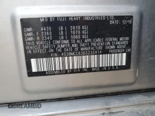 2011 Subaru Legacy Premium with VIN 4S3BMCC63B3235914, listed as a Copart auction lot 53486855 with 111,034 mi miles and Clean title. Bid and sale history available at DreamBid. Image 13.